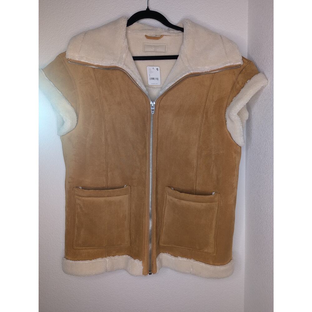 Free People NWT Blank NYC Sherpa Vest S Sheepskin Cozy